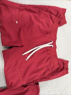 Fabletics XL scrub top and Lg short jogger bottom.